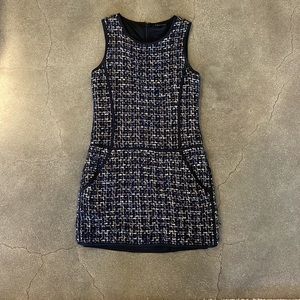 Theory tweed shift dress sz 2
